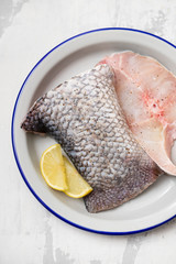 raw nile perch with lemon