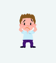 Businessman in casual style, surprised.