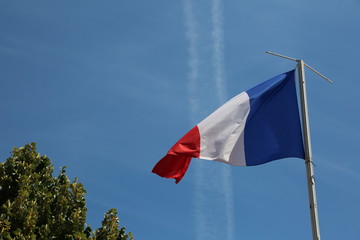 french flag in the sky