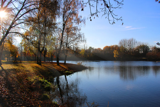 Le lac du h&eacute;ron &agrave; VILLENEUVE D'ASCQ.