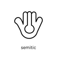 Semitic Neopaganism icon. Trendy modern flat linear vector Semitic Neopaganism icon on white background from thin line Religion collection