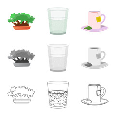 Vector illustration of dreams and night icon. Collection of dreams and bedroom stock symbol for web.