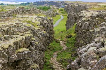 Thingvellir national park Iceland - north american - europe rift