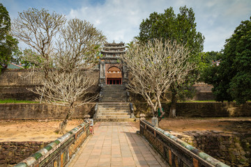 Imperial Minh Mang Tomb in Hue, Vietnam.