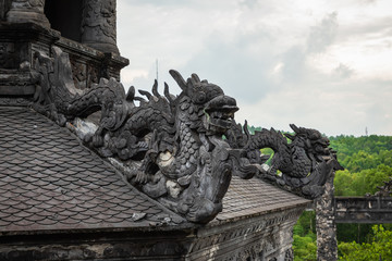 Fototapeta na wymiar Imperial Khai Dinh Tomb in Hue, Vietnam. A UNESCO World Heritage Site.