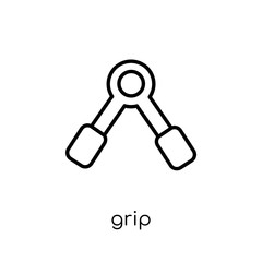 Grip icon. Trendy modern flat linear vector Grip icon on white background from thin line Gym and fitness collection