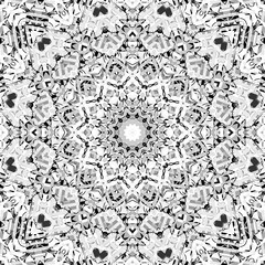 Seamless abstract mosaic kaleidoscop mandala pattern