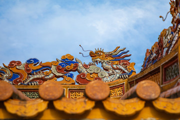 Imperial Royal Palace of Nguyen dynasty in Hue, Vietnam. Hue is one of the most popular destinations in Vietnam.