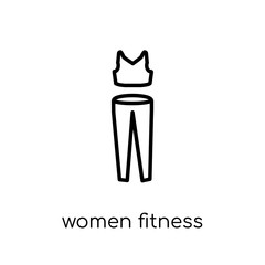 Women Fitness Clothing icon. Trendy modern flat linear vector Women Fitness Clothing icon on white background from thin line Gym and fitness collection