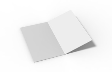 New invitation and greeting card mock up on isolated white background, 3d illustration
