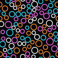 Rounds and circles. Seamless vector EPS 10 geometric figures pattern. 