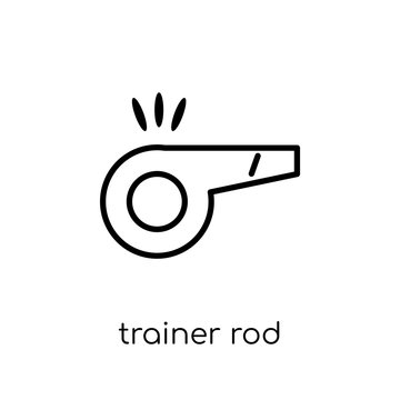Trainer Rod icon. Trendy modern flat linear vector Trainer Rod icon on white background from thin line Gym and fitness collection