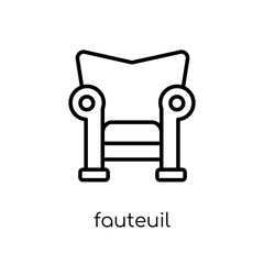 Fauteuil icon from Furniture and household collection.