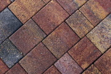 pavement tiles in yellow and gray brown color