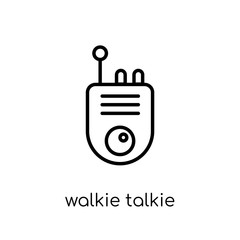 Walkie talkie icon. Trendy modern flat linear vector Walkie talkie icon on white background from thin line Electronic devices collection