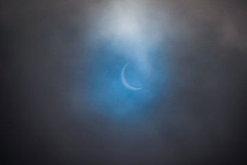 Obraz na płótnie Canvas Solar eclipse of February 26, 2017 seen from Chilean patagonia