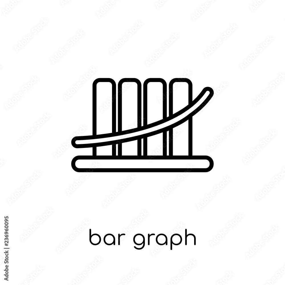 Poster bar graph icon from productivity collection.