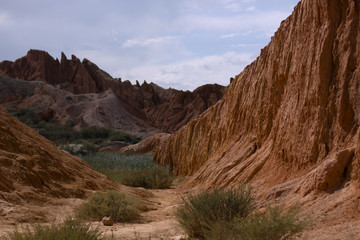 Clouds above the red land