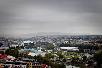Beautiful panoramic view of Tbilisi, Georgia country