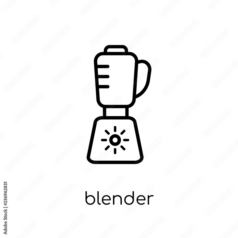 Poster blender icon. trendy modern flat linear vector blender icon on white background from thin line elect