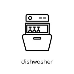 Dishwasher icon from Furniture and household collection.