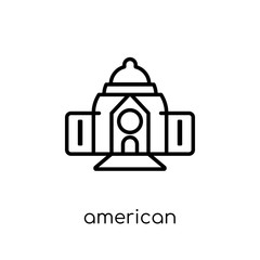 American government building icon from Political collection.