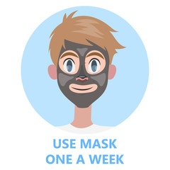 Facial mask for a clean healthy skin