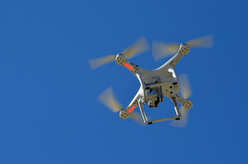 Drone quadrocopter  with high resolution digital camera 