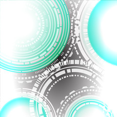 Abstract sphere shape of technology for background .