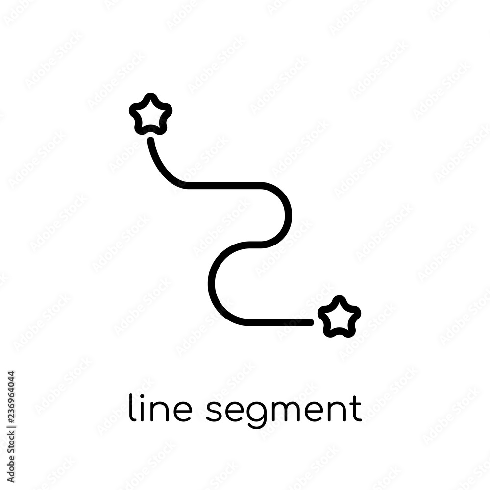 Poster line segment icon from geometry collection.