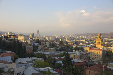 Aerial view of Tbilisi, Georgia 