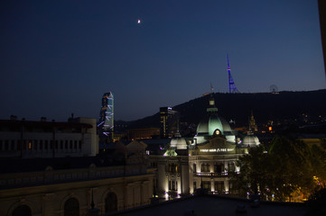 Fototapeta na wymiar Night view of Tbilisi, Georgia