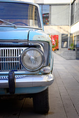 Old car on the backyard