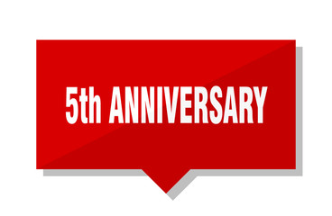 5th anniversary red tag