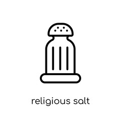 Religious Salt icon. Trendy modern flat linear vector Religious Salt icon on white background from thin line Religion collection