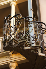 stairs with iron grid