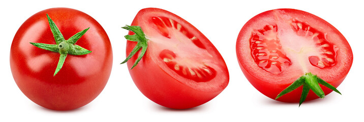 Tomatoes isolated on white