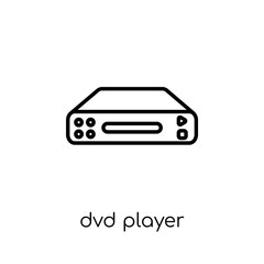 DVD Player icon. Trendy modern flat linear vector DVD Player icon on white background from thin line Electronic devices collection