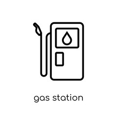 Gas station icon from collection.