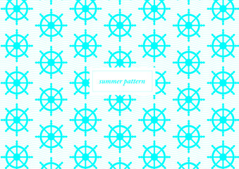 Summer pattern. Boat