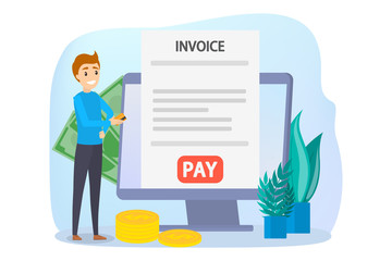 Mobile payment set. A digital money transaction