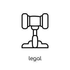 Legal icon. Trendy modern flat linear vector Legal icon on white background from thin line law and justice collection