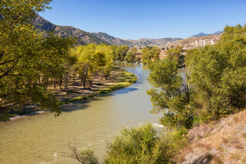 Landscape Kura River, Georgia