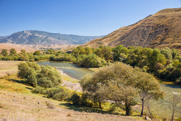 Scenery Kura River, Georgia