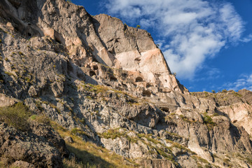 View of Vardzia cave monastery