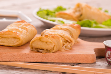 Spring rolls.