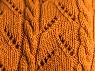 Close-up of knitted sweater background