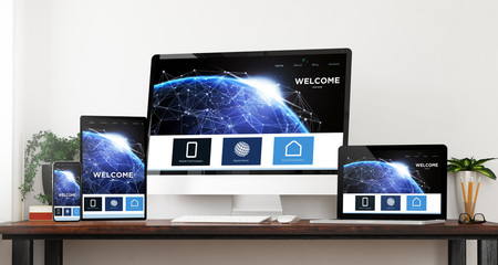 front view website devices mockup