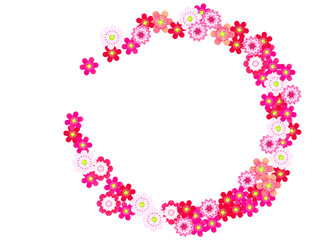 ユキワリソウの花のフレーム