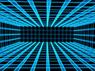 Abstract background with tunnel from lattice